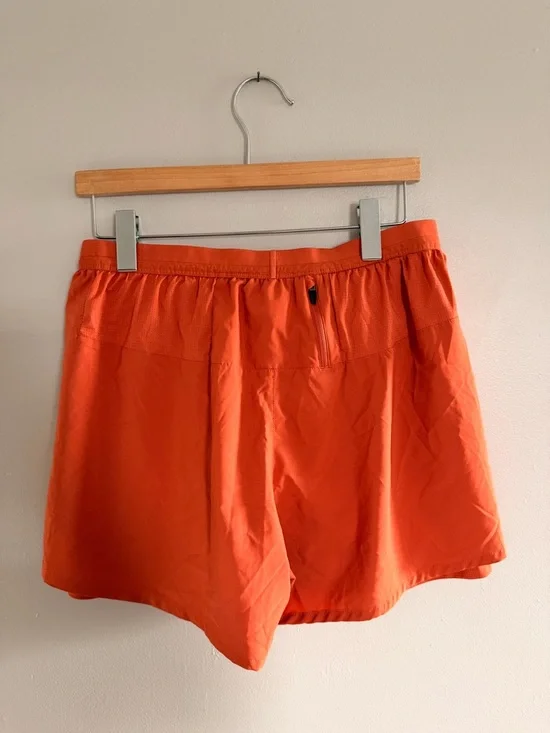 Nike Men's Bright Orange Athletic Shorts with Reflective Swoosh - Picture 7 of 7